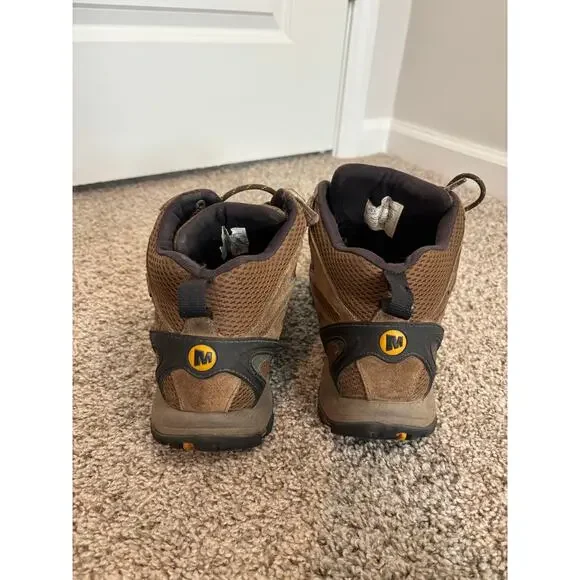 Merrell Men’s Moab 3 Mid Waterproof Hiking Boots Brown Size 11.5 Trail Outdoor